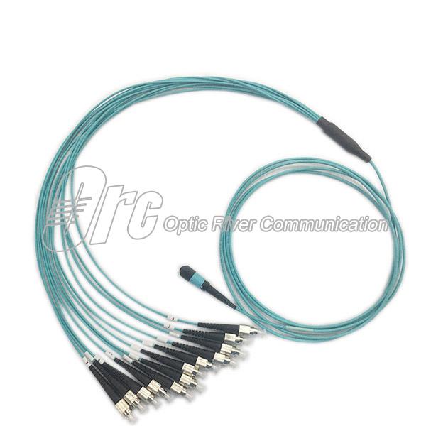12F OM3 MPO КЪМ FC 2M Mpo Fanout Patch кабел